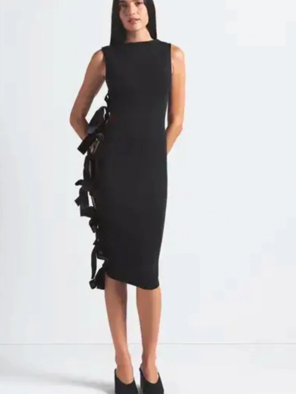 SKIMS Cloud Bow Midi Dress - Picture 3 of 9